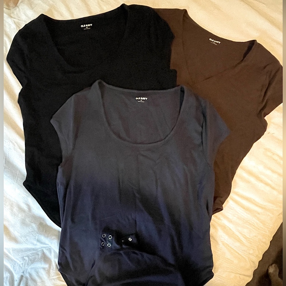 3 Old Navy cap sleeve bodysuits XXL